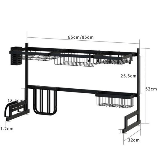 Escurridor modular sobre fregadero